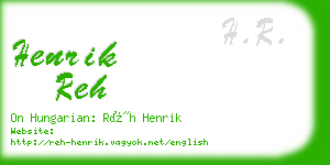 henrik reh business card